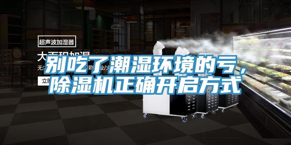 別吃了潮濕環境的虧,除濕機正確開啟方式