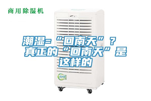 潮濕=“回南天”？ 真正的“回南天”是這樣的