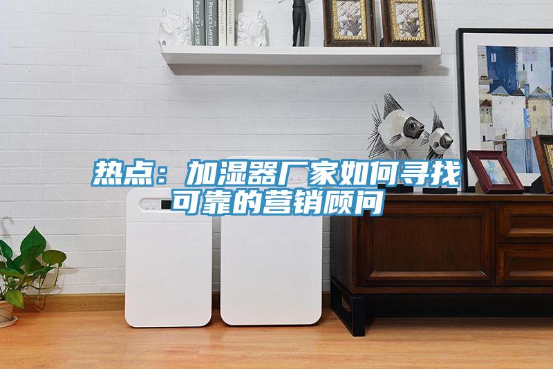 熱點:加濕器廠家如何尋找可靠的營銷顧問