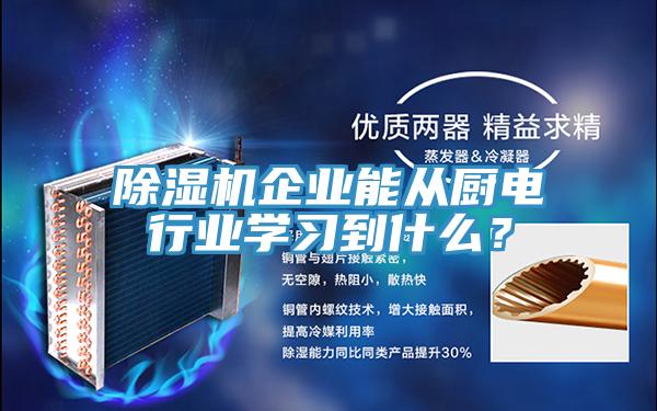 除濕機企業能從廚電行業學習到什么?