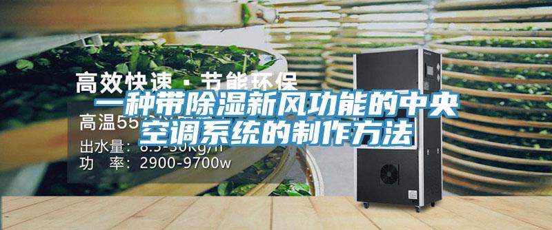 一種帶除濕新風功能的中央空調系統(tǒng)的制作方法