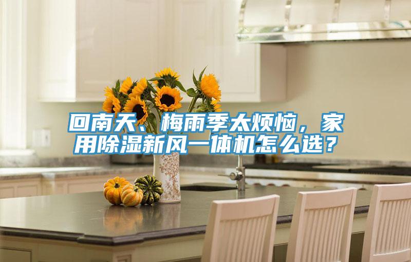 回南天、梅雨季太煩惱，家用除濕新風一體機怎么選？