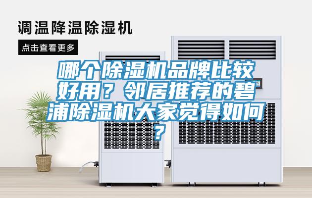 哪個除濕機品牌比較好用？鄰居推薦的碧浦除濕機大家覺得如何？