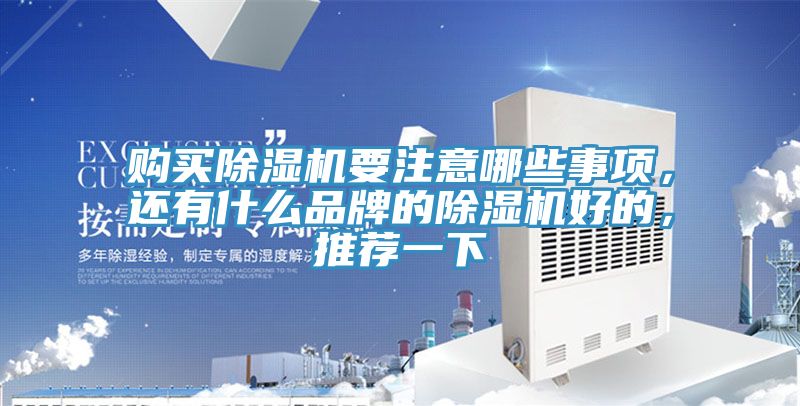 購買除濕機要注意哪些事項，還有什么品牌的除濕機好的，推薦一下
